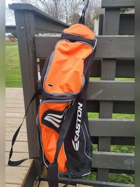 Easton Orange and Black Baseball Or Softball Wheeled Equipment Bag